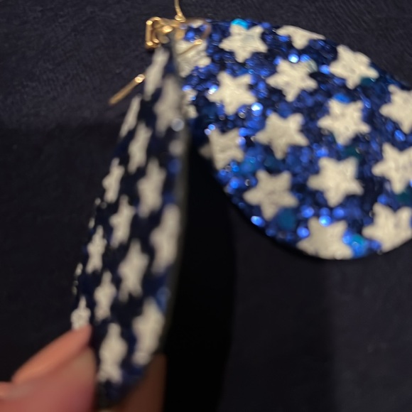 Blue festive earrings - Picture 2 of 2